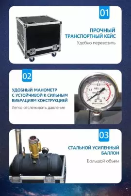 Стадионная конфетти пушка с пультом дистанционного управления, в кофре